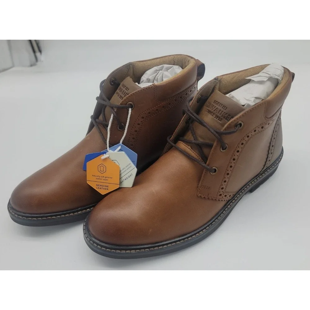 Men's Nunn Bush Ozark 2.0 Plain Toe Chukka Leather Boots 7 Tan New w/ Tags!
